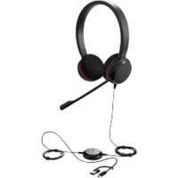 Jabra Evolve Wired Headset Over-the-head USB Without Bluetooth Noise Cancelling Microphone Stereo 20 Black