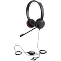Jabra Evolve Wired Headset Over-the-head USB Noise Cancelling Microphone Stereo 20 SE Black