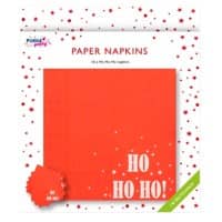 Pukka Party Christmas Napkins Red 2 ply 16x16 cm Pack of 16