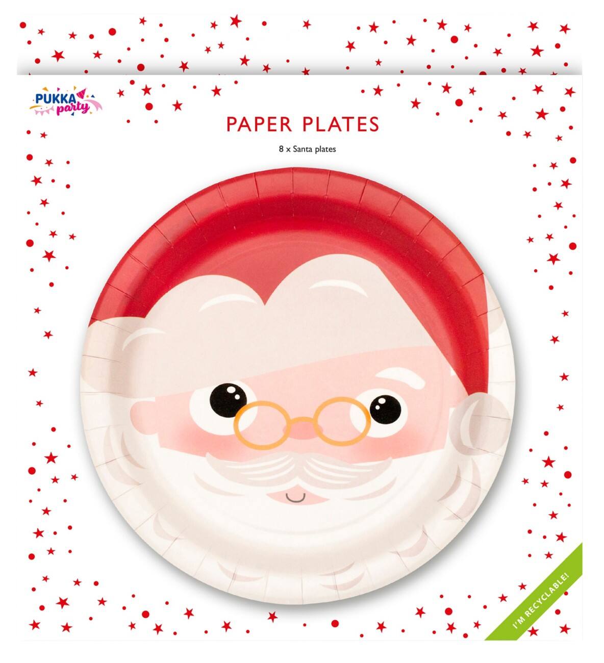 Pukka Party Christmas Paper Plates Pack of 8
