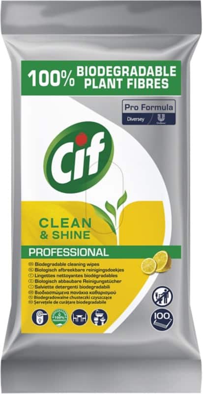 Cif Pro Formula Multi-Purpose Cleaning Wipes Lemon fresh Pack of 100