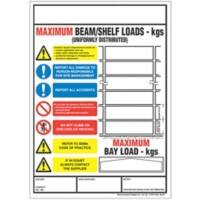 BEAVERSWOOD Weight Load Notice PVC (Polyvinyl Chloride) 25.4 cm