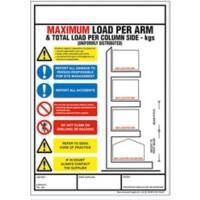 BEAVERSWOOD Weight Load Notice PVC (Polyvinyl Chloride) 25.4 cm