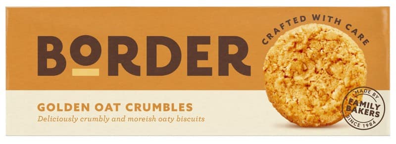 Border Biscuits Golden Oat Crumbles 135g Pack of 9