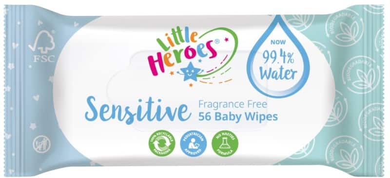 Little Heroes Sensitive Baby Wipes Pack of 56