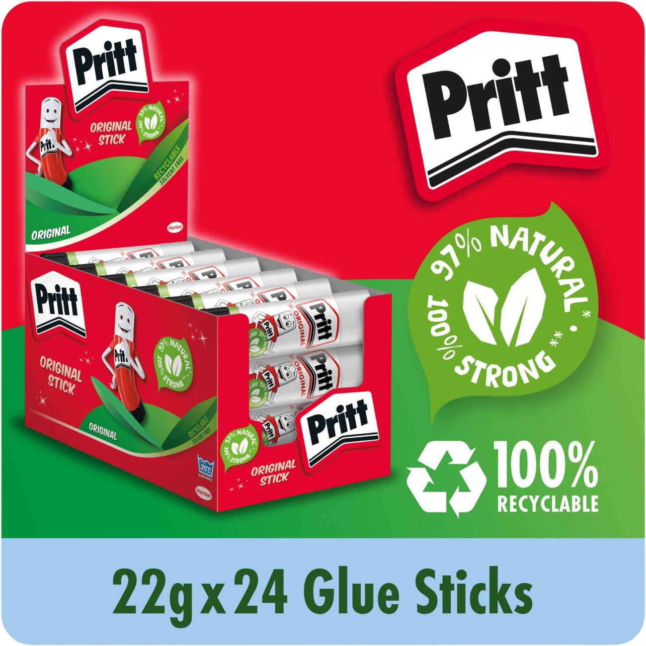 Pritt Glue Stick White Pack of 24