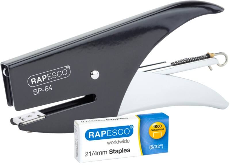 Rapesco Plier Stapler 21/4 12 Sheets Black 8 x 1.8 x 18.5 cm 1 Pieces