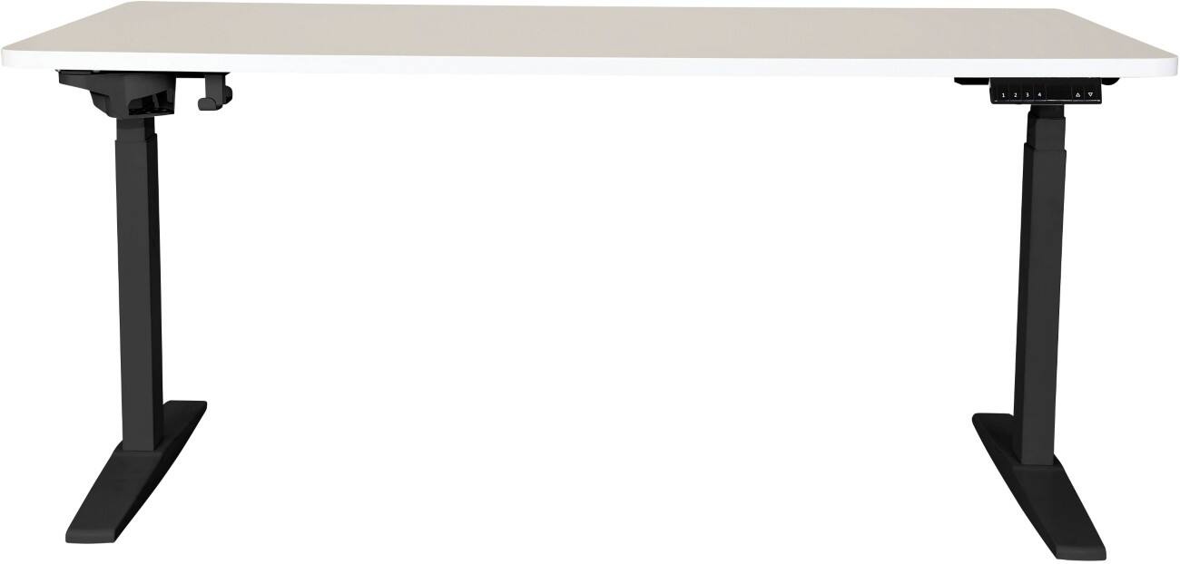 Viking Realspace Sit Stand Desk Black, Grey 1,600 (W) x 800 (D) x 1,300 (H) mm Melamine, Steel