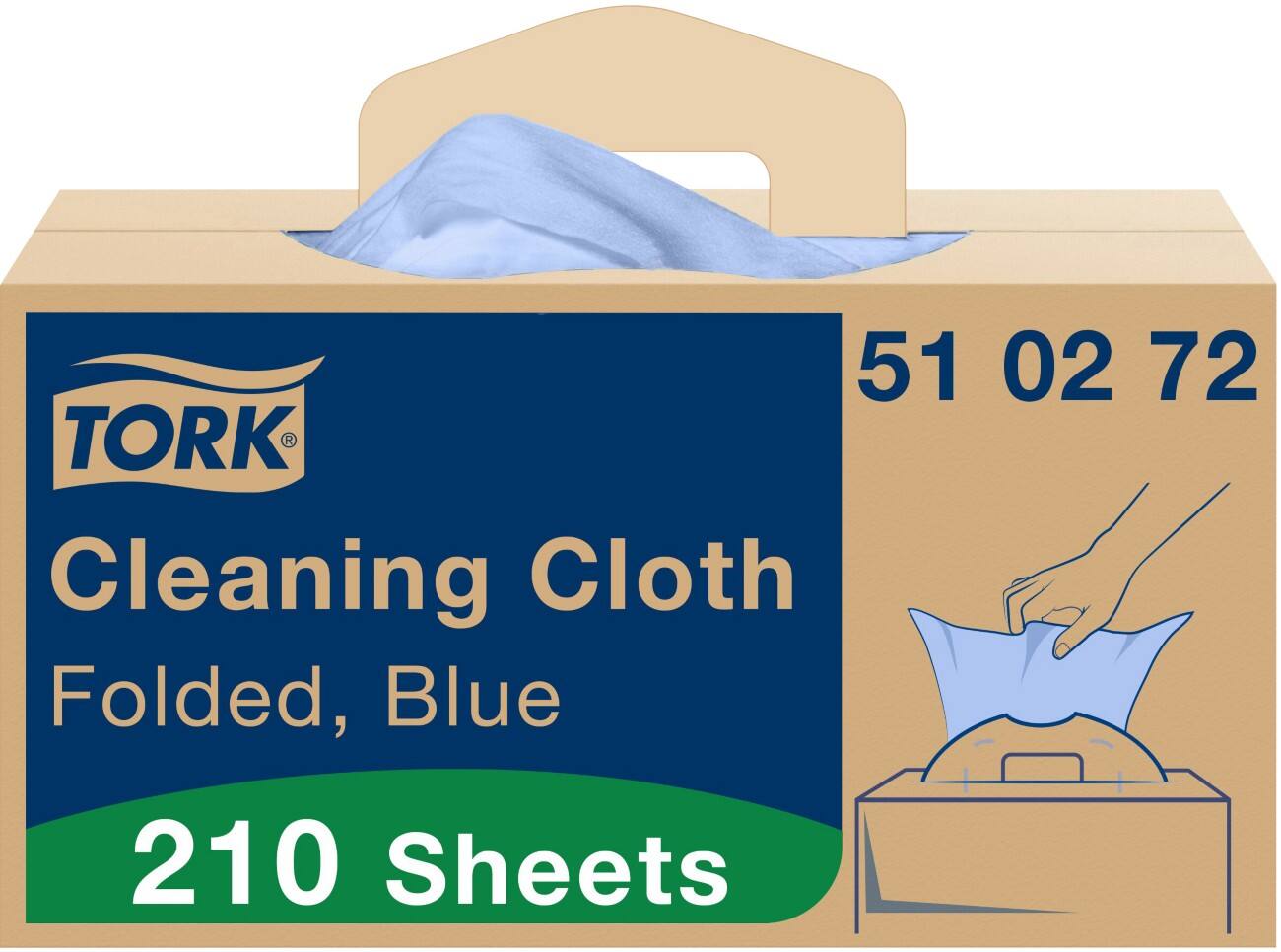 Tork Cleaning Cloth Blue 41.5 cm x 35.5 cm Pack of 210