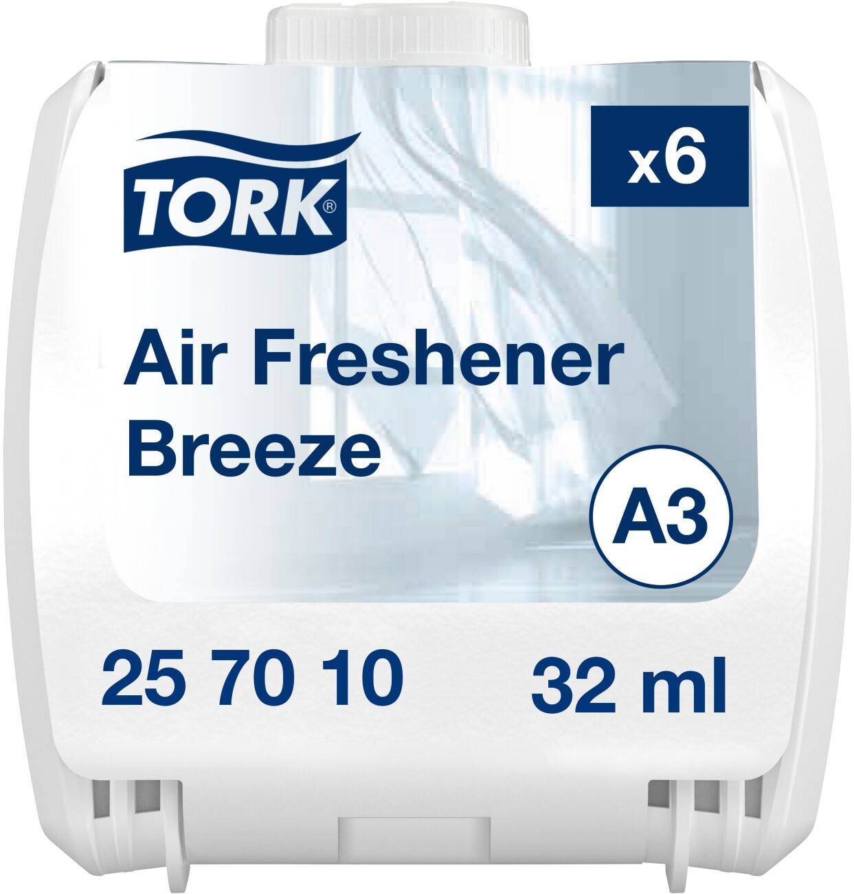 Tork Air Freshener Refill Liquid A3 Fresh Breeze Pack of 6 Pieces of 32 ml