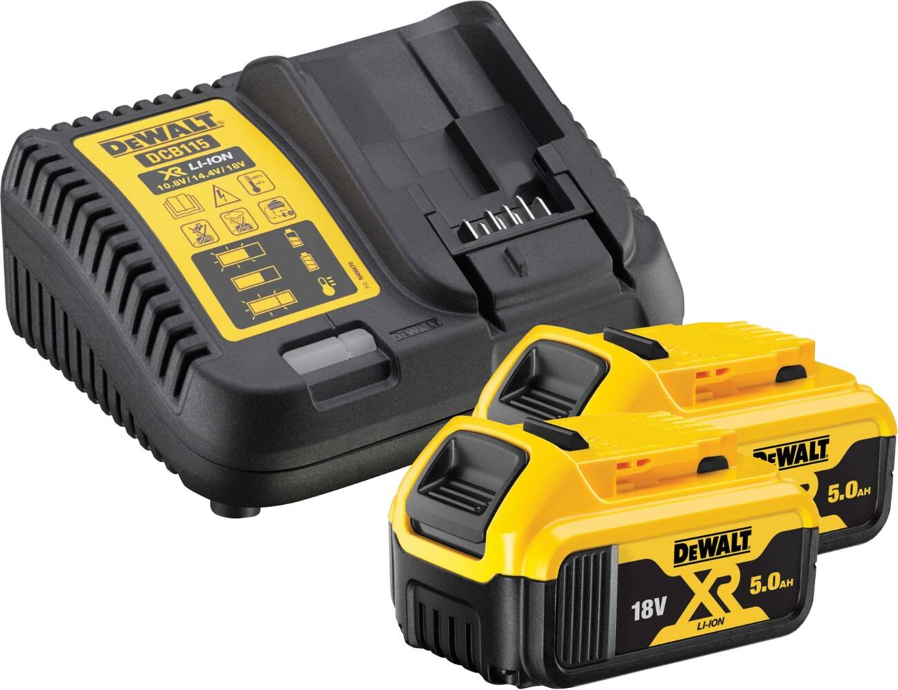 DeWALT Power Tool Battery 240 V DEWDCB184B2C Pack of 2