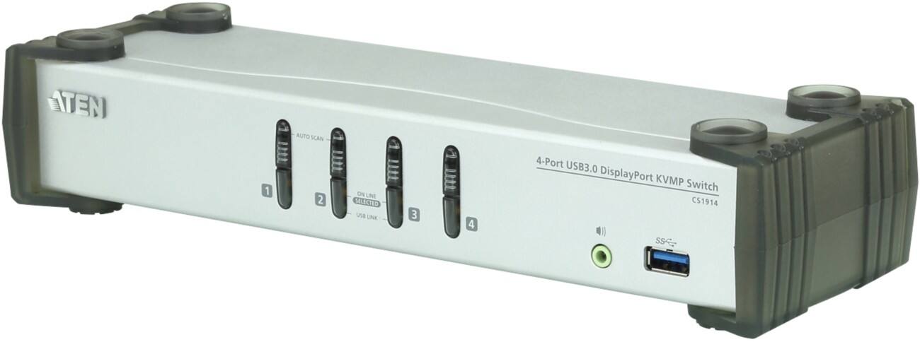 4-Port USB 3.0 DisplayPort KVMP Switch (Cables included)