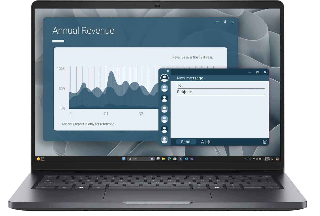 DELL Pro 14 14 inch Laptop AMD Ryzen 5 PRO 230 16GB 512GB SSD Full HD+ Windows 11 Pro Black PC14255