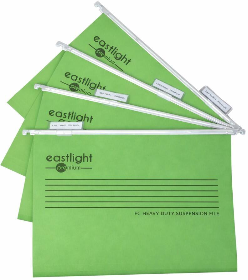 Eastlight Suspension File Foolscap 15 mm 220 gsm Green Pack of 50
