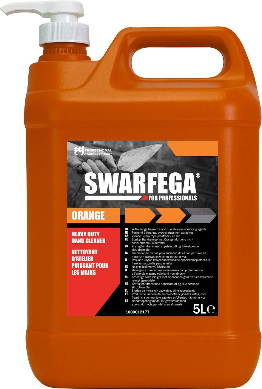 Swarfega ORANGE Hand Cleaner Pump Bottle SOR5LMP 5 L