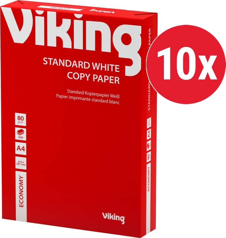 Viking Economy A4 Printer Paper 80 gsm White 146 CIE 500 Sheets Pack of 10