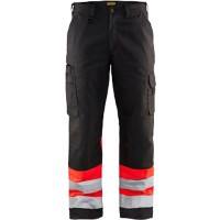 BLÅKLÄDER Trousers 15641811 Cotton, PL (Polyester) Black, Red Size 30R