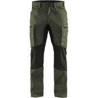 BLÅKLÄDER Trousers 14591845 Cotton, PL (Polyester) Army Green, Black Size 39S