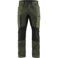 BLÅKLÄDER Trousers 14591845 Cotton, PL (Polyester) Army Green, Black Size 43S