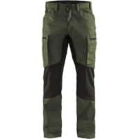 BLÅKLÄDER Trousers 14591845 Cotton, PL (Polyester) Army Green, Black Size 49S