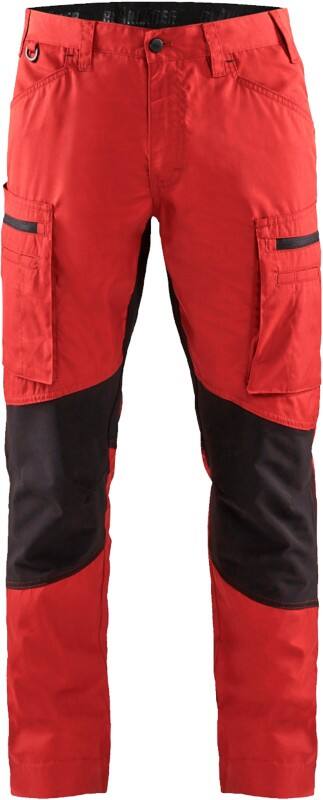 BLÅKLÄDER Trousers 14591845 Cotton, PL (Polyester) Red, Black Size 42R