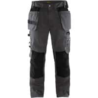 BLÅKLÄDER Trousers 15551860 Cotton, PL (Polyester) Black, Dark Grey Size 40R