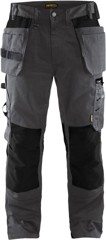 BLÅKLÄDER Trousers 15551860 Cotton, PL (Polyester) Black, Dark Grey Size 42R