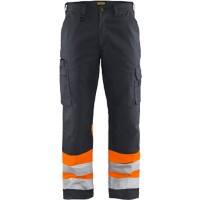 BLÅKLÄDER Trousers 15641811 Cotton, PL (Polyester) Mid Grey,  Orange Size 40R