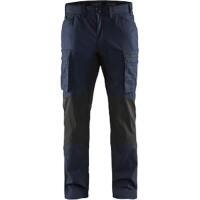 BLÅKLÄDER Trousers 14591845 Cotton, PL (Polyester) Dark Navy, Black Size 32R