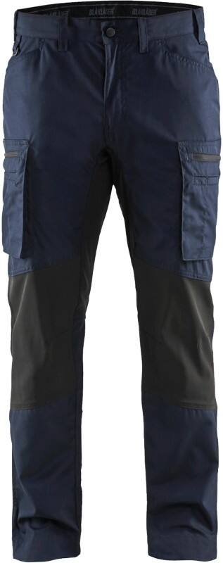 BLÅKLÄDER Trousers 14591845 Cotton, PL (Polyester) Dark Navy, Black Size 49S