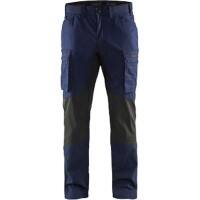 BLÅKLÄDER Trousers 14591845 Cotton, PL (Polyester) Navy Blue, Black Size 30R