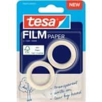 tesa Adhesive Tape tesafilm 59216-00000 Transparent 19 mm (W) x 10 m (L) Paper 10 m Pack of 2