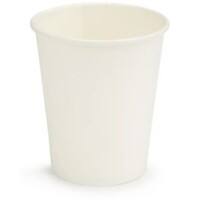 Unbranded Disposable Cups 210 ml White Pack of 100