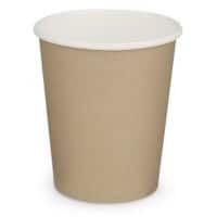 Unbranded Disposable Cups 300 ml Brown Pack of 50