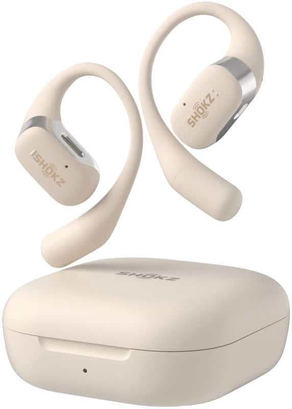 Shokz OpenFit Wireless Earbuds Bluetooth Open-Ear Beige