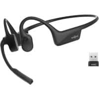 SHOKZ OpenComm2 2025 UC Wireless Headset Bluetooth USB-A Adapter Bone Conduction Black