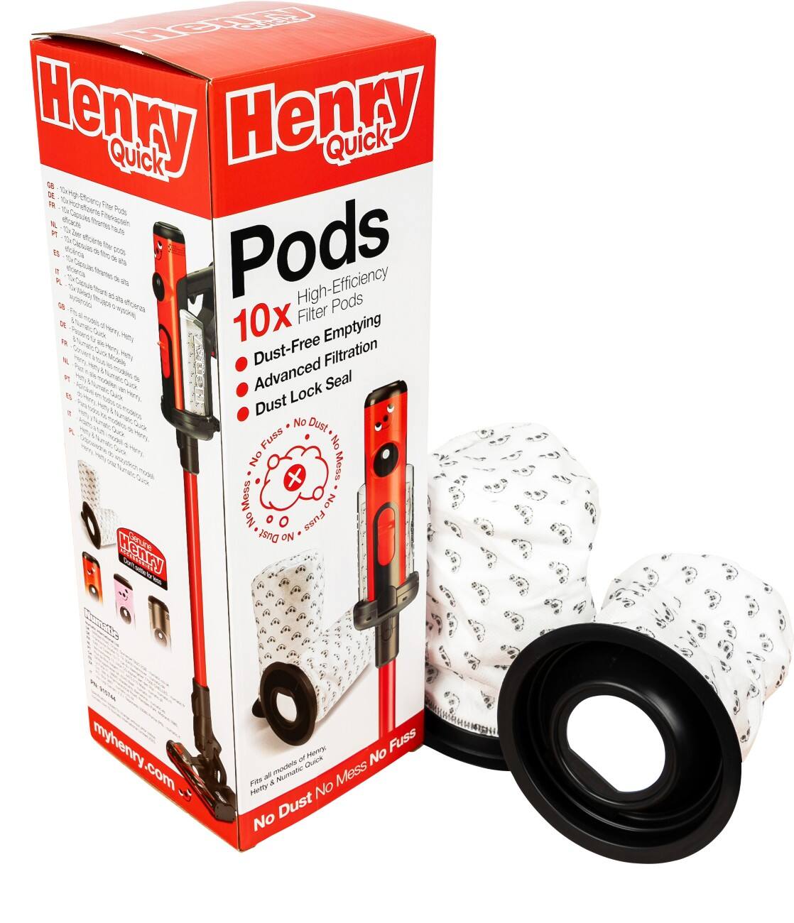 Numatic Quick Stick Vacuum Cleaner Dust Pods Pack of 10