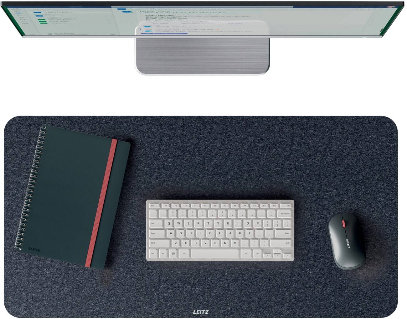 Leitz Large Felt Desk Mat 53830089 Dark Grey 70 x 36 cm Rollable Polyester