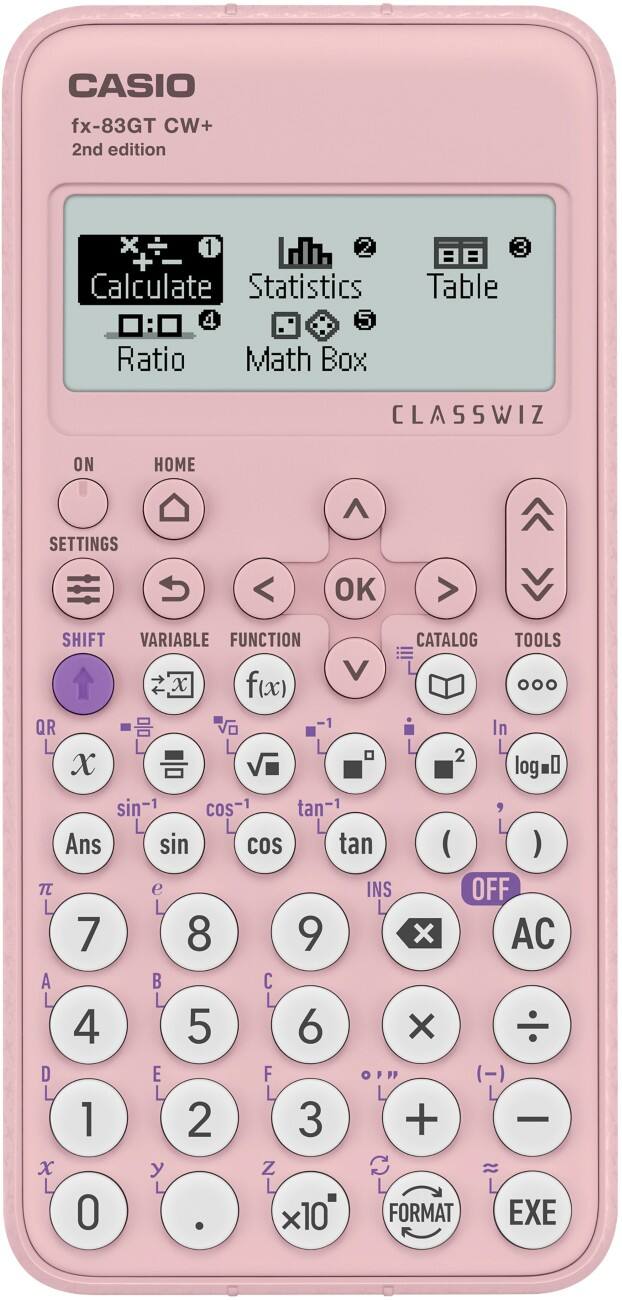 Casio PLUSPK Scientific Calculator Digit Display Pink Battery FX-83GTCW