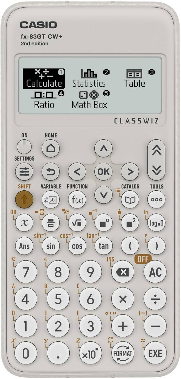 Casio PLUSGY Scientific Calculator Digit Display Grey Battery FX-83GTCW