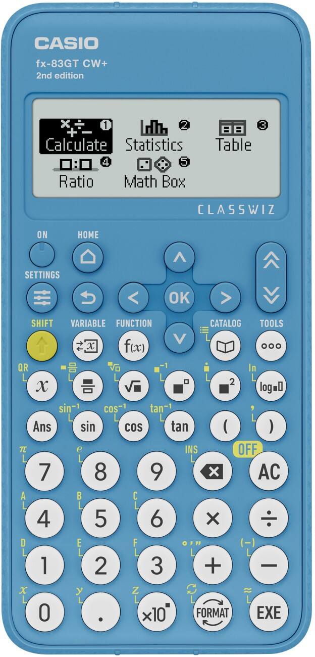 Casio PLUSBU Scientific Calculator Digit Display Blue Battery FX-83GTCW