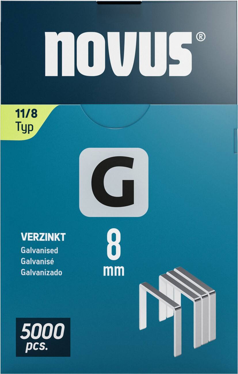 Novus Staples 042-0766 Galvanised Wire Silver Grey Pack of 5000