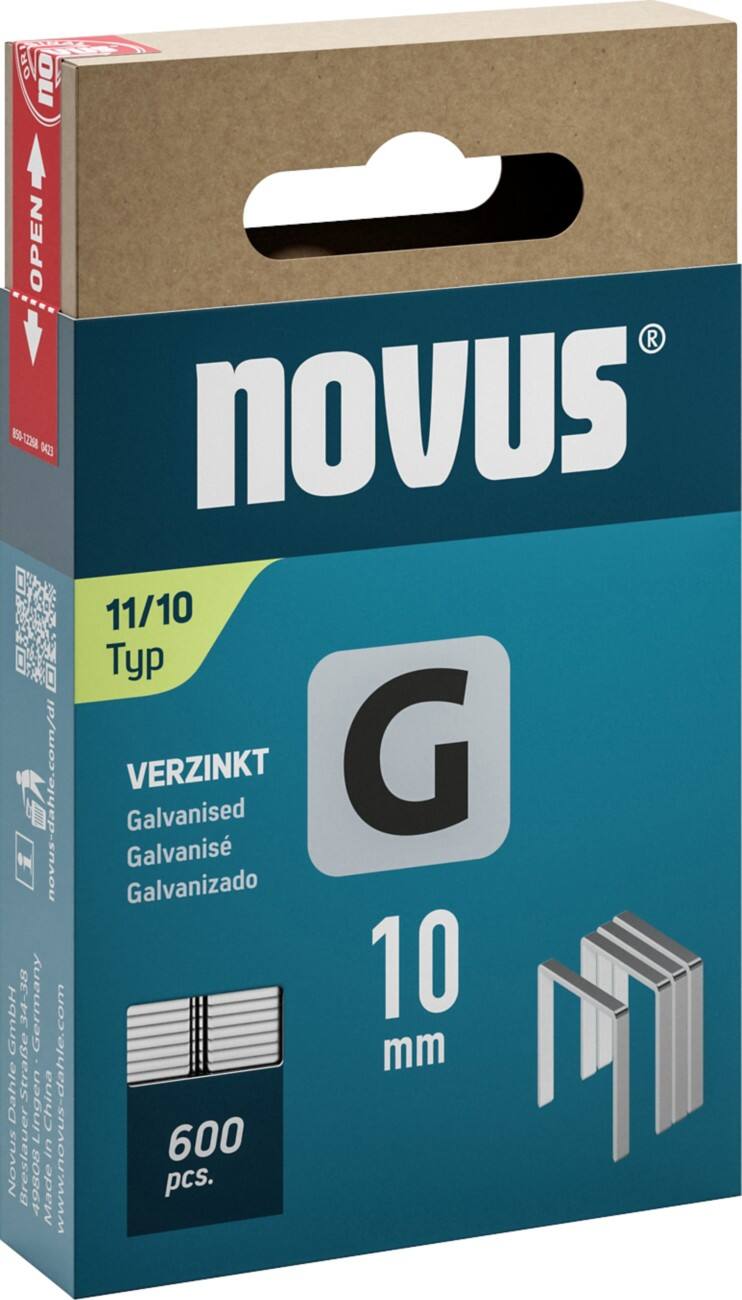 Novus Staples 042-0797 Galvanised Wire Silver Grey Pack of 600