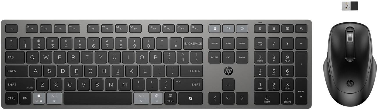 HP 725 Rechargeable Wireless Keyboard and Mouse Black