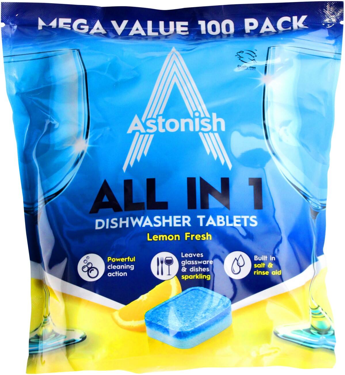 Astonish Dishwasher Tablets Lemon Pack of 100