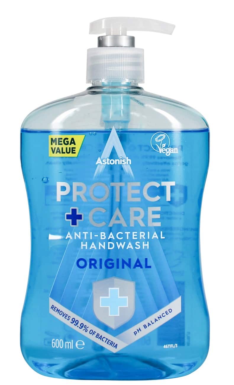 Astonish Protect + Care Hand Wash Antibacterial Liquid Original Blue TOAST009 600 ml