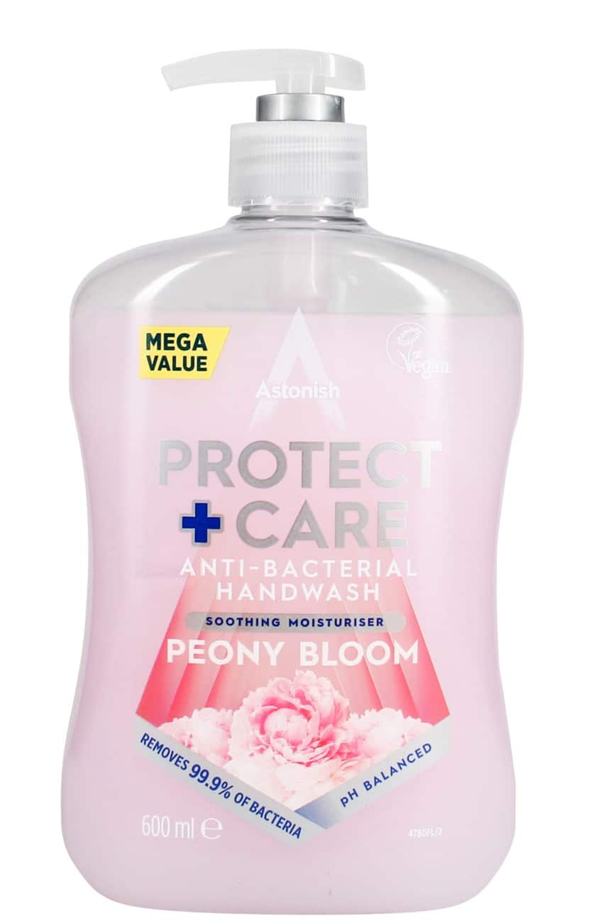 Astonish Protect + Care Hand Wash Antibacterial Liquid Pink TOAST024A 600 ml