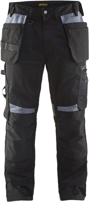 BLÅKLÄDER Trousers 15551860 Cotton, PL (Polyester) Black, Grey Size 40R