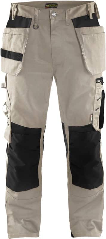 BLÅKLÄDER Trousers 15551860 Cotton, PL (Polyester) Stone, Black Size 33R