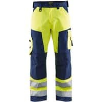 BLÅKLÄDER Trousers 15661811 Cotton, PL (Polyester) Yellow, Navy Blue Size 30R